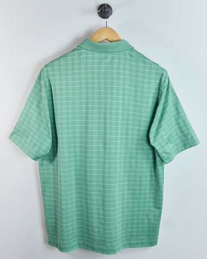 00s Nike Golf Tiger Woods Green/White Polo (XL)