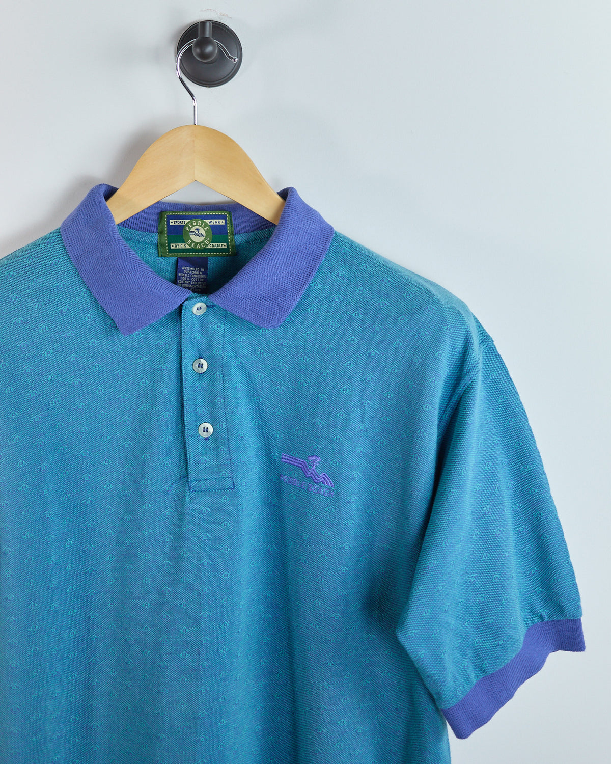 90s Pebble Beach Teal Pebble Beach Polo (M)