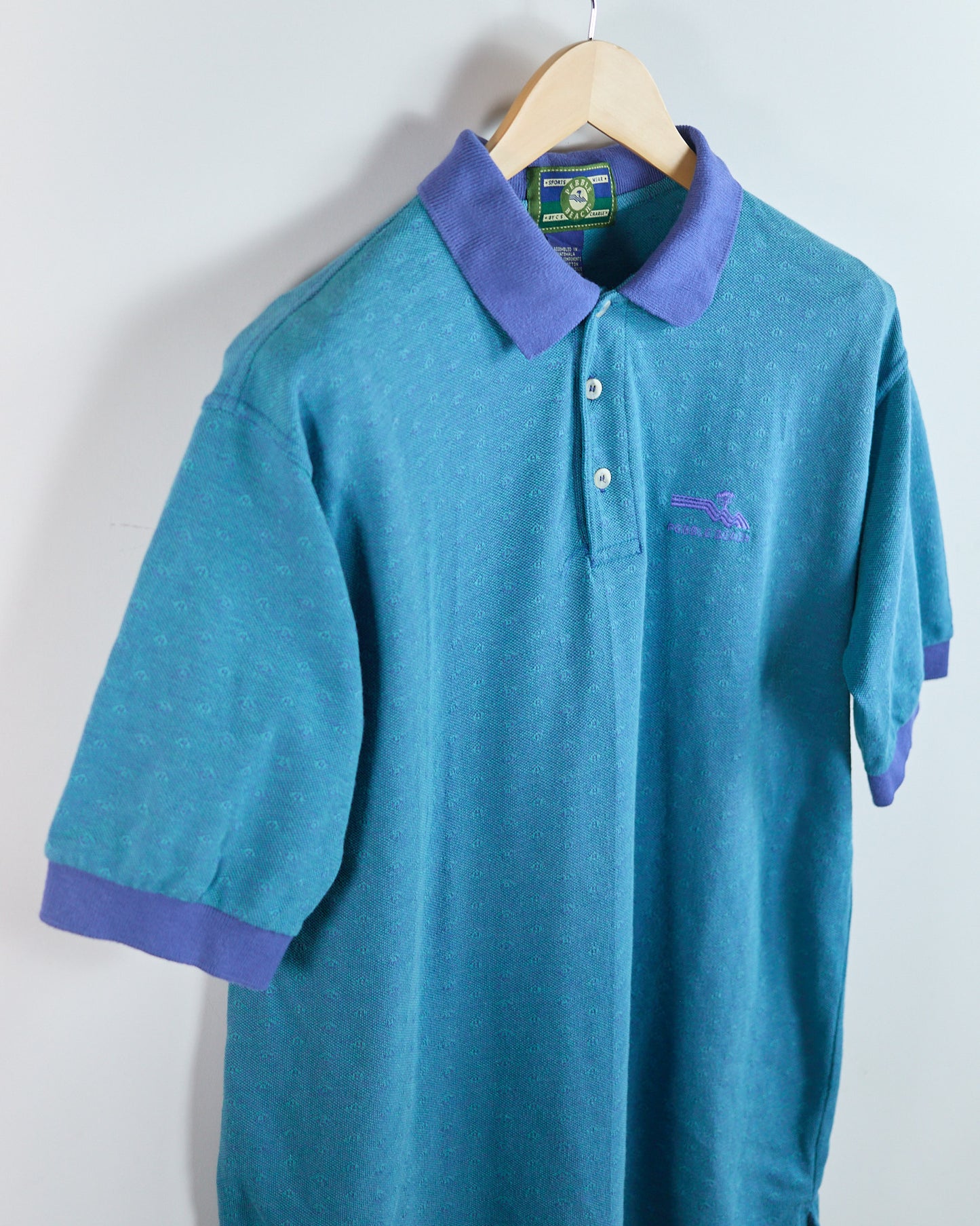 90s Pebble Beach Teal Pebble Beach Polo (M)