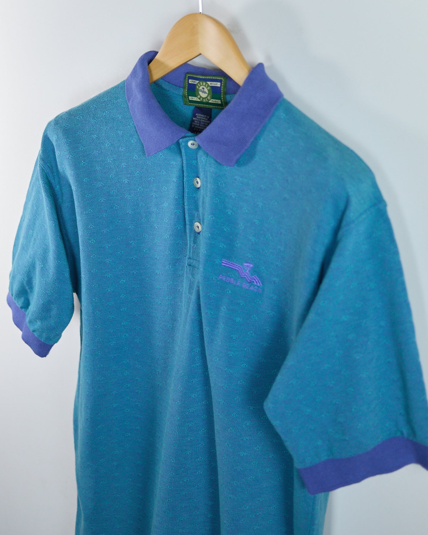90s Pebble Beach Teal Pebble Beach Polo (M)