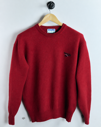90s Reebok Red Wool Jumper (XL)