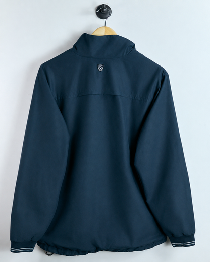 90s Nike Shield Logo Navy Blue Quarter Zip Windbreaker Jacket (L)