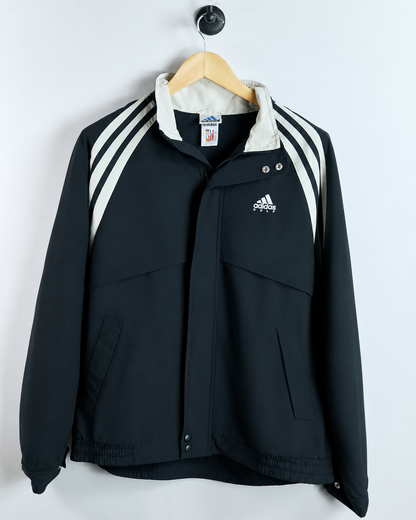 90s Adidas Black/Cream Full Zip Jacket (XL)