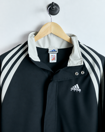 90s Adidas Black/Cream Full Zip Jacket (XL)