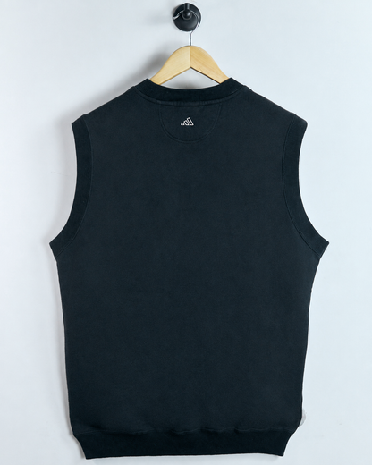 90s Adidas Golf Black V Neck Vest (XL)