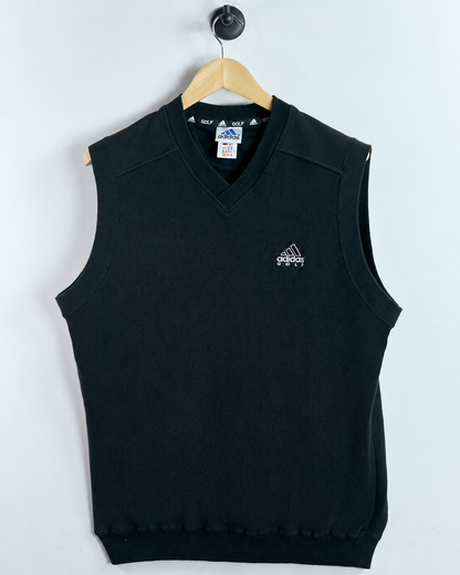 90s Adidas Golf Black V Neck Vest (XL)