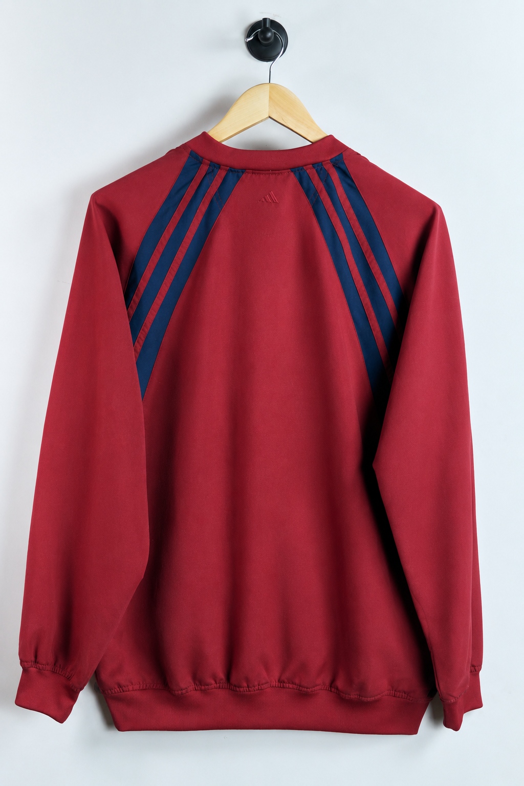 90s Adidas Red V Neck Windbreaker (XL)