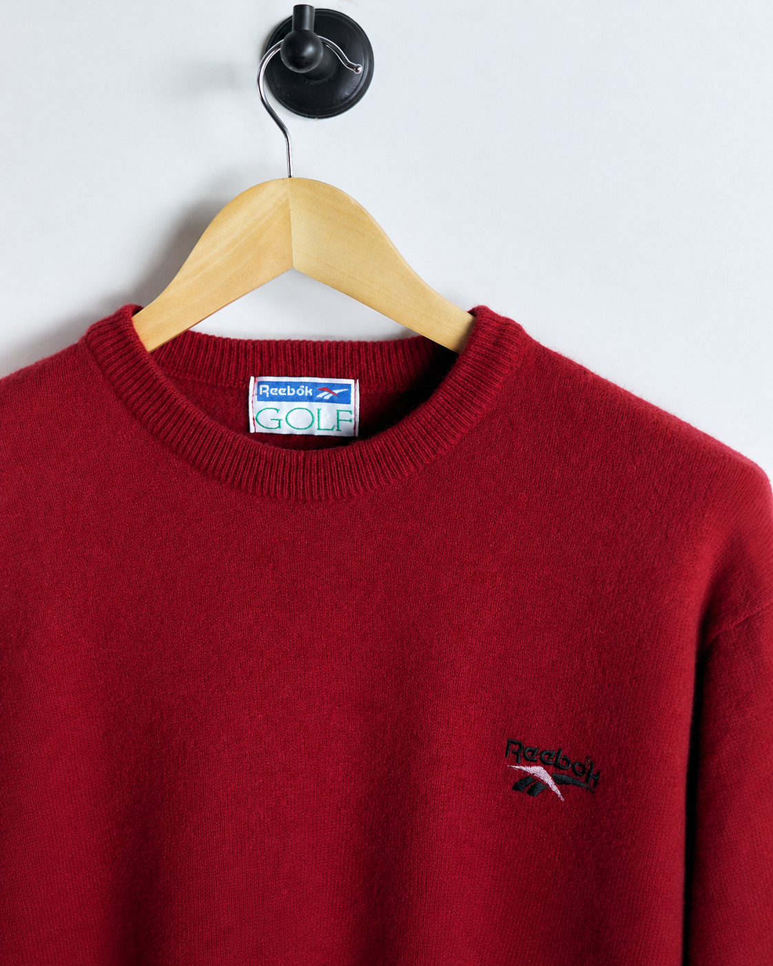 90s Reebok Red Wool Jumper (XL)