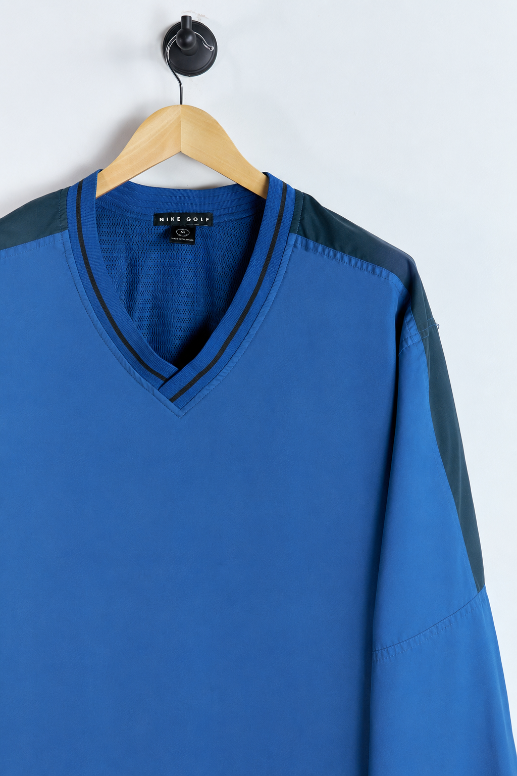 90s Nike Golf Blue/Dark blue V Neck Windbreaker (M)