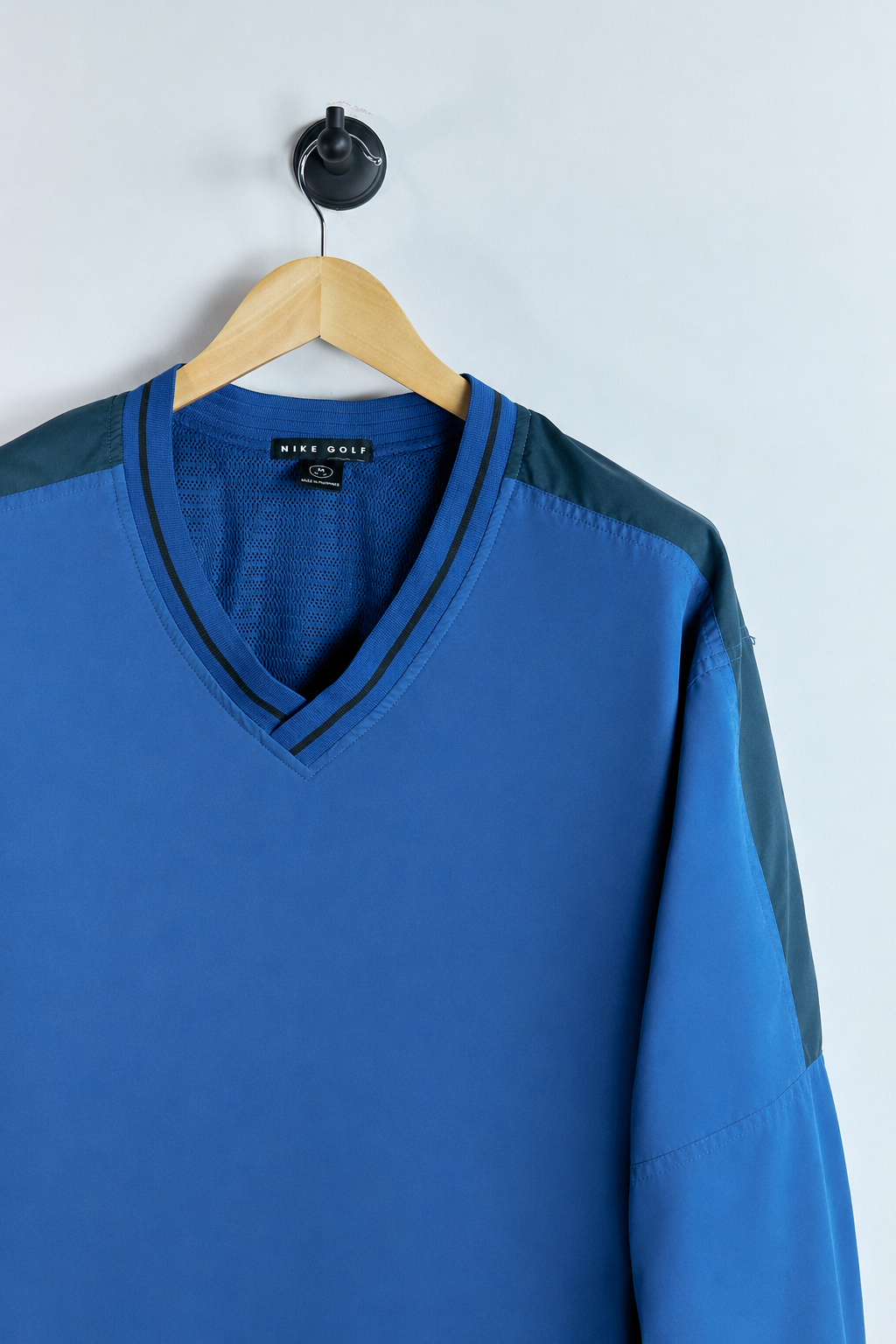 90s Nike Golf Blue/Dark blue V Neck Windbreaker (M)
