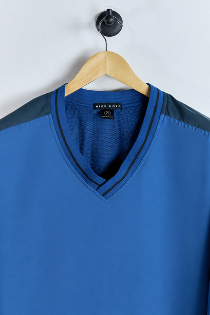 90s Nike Golf Blue/Dark blue V Neck Windbreaker (M)